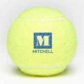 パーソナライズされたはっきりしたエレガントイニシャル名 テニスボール (正面)