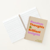 パーソナライズされたはっきりしたクリエイティブおもしろい引用文 ノートブック (内部)