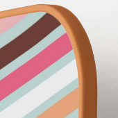 パーソナライズされたはっきりしたストライプPickleballパドル ピックルボールラケット (左詳細)