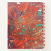 パーソナライズされたはっきりした抽象芸術絵画オレン ノートブック (裏面)