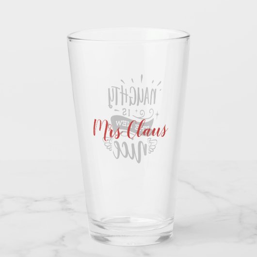 「パーソナライズされたは新いけなしいニース」クリスマス タンブラーグラス (裏面)