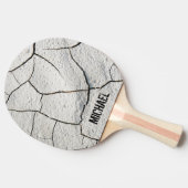 -パーソナライズされたひび割れた土のカッコいいテクスチャ 卓球ラケット (横)