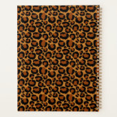 パーソナライズされたひまわり&ヒョウ プランナー手帳 (裏面)