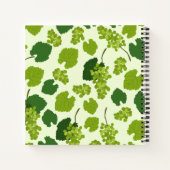 パーソナライズされたぶどう&葉レシピクック空白のブック ノートブック (裏面)