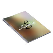 パーソナライズされたぼやけガーリーグリッターの名前 ノートブック (右側)