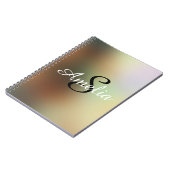 パーソナライズされたぼやけガーリーグリッターの名前 ノートブック (左側)