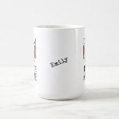 パーソナライズされたもしのメッセージ読2マグカップ コーヒーマグカップ (中央)