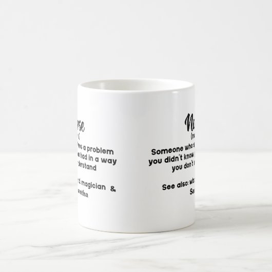 パーソナライズされたやる気を起こさせるナース コーヒーマグカップ (中央)