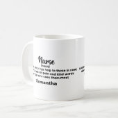 パーソナライズされたやる気を起こさせるナース コーヒーマグカップ (正面左)