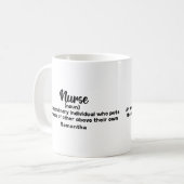 パーソナライズされたやる気を起こさせるナース コーヒーマグカップ (正面左)