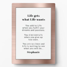 パーソナライズされたやる気を起こさせるバラ金ゴールドブラッシュド金属