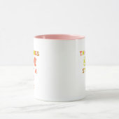 パーソナライズされたやる気を起こさせる引用文かわいいレトロ マグカップ (中央)
