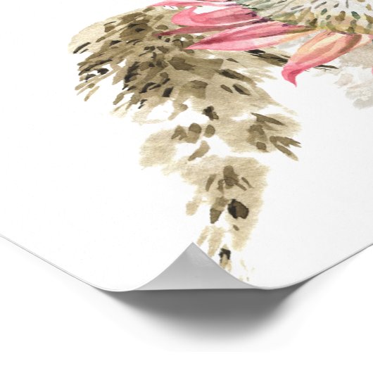 パーソナライズされたやる気を起こさせる引用文フローラ ポスター (角)