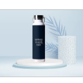 パーソナライズされたやる気を起こさせる引用文白フォント ウォーターボトル