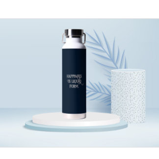 パーソナライズされたやる気を起こさせる引用文白フォント ウォーターボトル