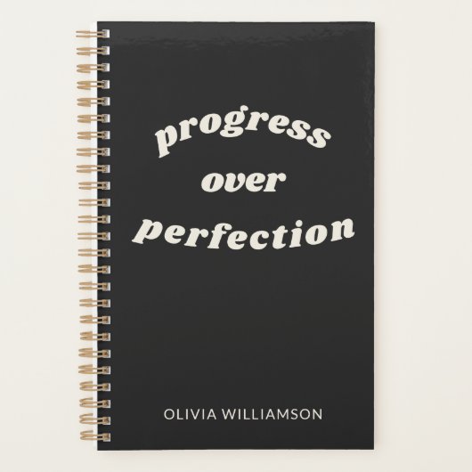 パーソナライズされたやる気を起こさせる引用文 プランナー手帳 (正面)