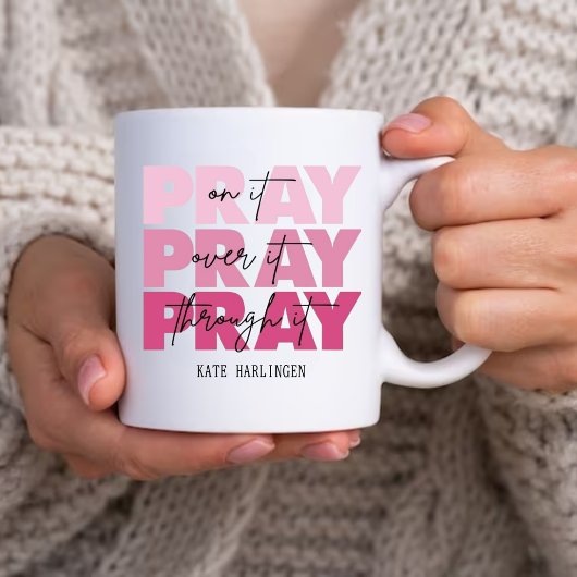 パーソナライズされたやる気を起こさせる祈すべて ジャンボコーヒーマグカップ