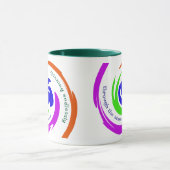 パーソナライズされたやる気を起こさせる鮮やか抽象芸術 マグカップ (中央)