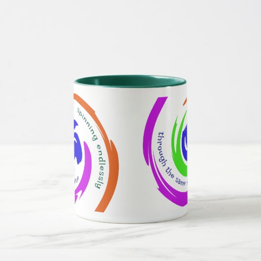 パーソナライズされたやる気を起こさせる鮮やか抽象芸術 マグカップ (中央)