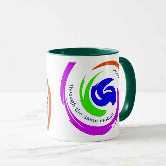 パーソナライズされたやる気を起こさせる鮮やか抽象芸術 マグカップ (正面右)