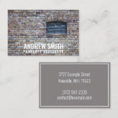 「パーソナライズされたれんが造りの住宅」（英国/ユーロ） 名刺 (正面/裏面)