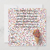 パーソナライズされたアイスクリームの招待状 招待状 (裏面)