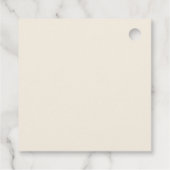 パーソナライズされたアイボリークリーモダンムからのギフト フェイバータグ (裏面)