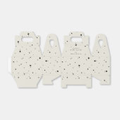 パーソナライズされたアイボリー+ブラックスターズ新年パーティー フェイバーボックス (折り畳みなし)