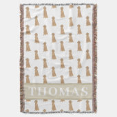 パーソナライズされたアイリッシュセッター スローブランケット (正面縦)