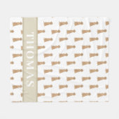 パーソナライズされたアイリッシュセッター フリースブランケット (正面(横))