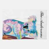 パーソナライズされたアカラフルートコアラ キッチンタオル (横)