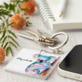 パーソナライズされたアカラフルートコアラ キーホルダー (正面右)