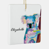 パーソナライズされたアカラフルートコアラ セラミックオーナメント (右)