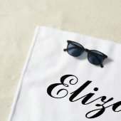 パーソナライズされたアカラフルート・カウ ビーチタオル (インサイチュ)