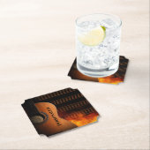 パーソナライズされたアコースティックギターデザイン ペーパーコースター (インサイチュ)