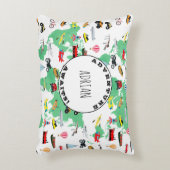 パーソナライズされたアドベンチャーワアウェイズワールドマップビークル アクセントクッション (正面(垂直))