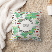 パーソナライズされたアドベンチャーワアウェイズワールドマップビークル クッション (ブランケット)