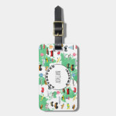 パーソナライズされたアドベンチャーワアウェイズワールドマップビークル ラゲッジタグ (正面縦)