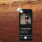 パーソナライズされたアニバーサリーギフト – カスタムカップル キーホルダー (正面)