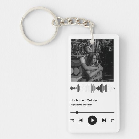 パーソナライズされたアニバーサリーギフト – カスタムカップル キーホルダー (正面)