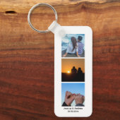 パーソナライズされたアニバーサリーギフト – カスタムカップル キーホルダー (正面)