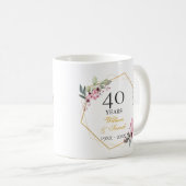 パーソナライズされたアニバーサリーギフト – カスタムカップル コーヒーマグカップ (正面右)