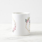 パーソナライズされたアニバーサリーギフト – カスタムカップル コーヒーマグカップ (中央)