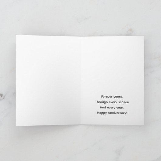 パーソナライズされたアニバーサリーギフト – カスタムカップル シーズンカード (内部)