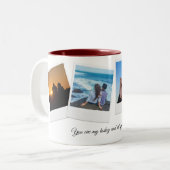 パーソナライズされたアニバーサリーギフト – カスタムカップル ツートーンマグカップ (正面左)