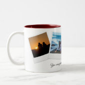 パーソナライズされたアニバーサリーギフト – カスタムカップル ツートーンマグカップ (左)
