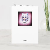 パーソナライズされたアニメの女の子 | ぬりえページ付き カード (裏面)