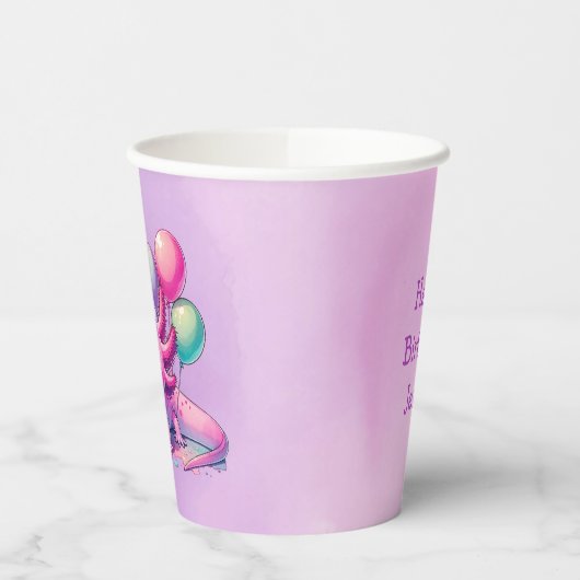 パーソナライズされたアニメアクソロトルガールズ誕生日 紙コップ (左)