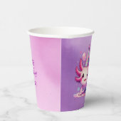 パーソナライズされたアニメアクソロトルガールズ誕生日 紙コップ (右)