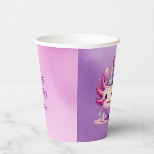 パーソナライズされたアニメアクソロトルガールズ誕生日 紙コップ (右)